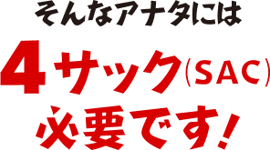 そんなあなたには4サック必要です！