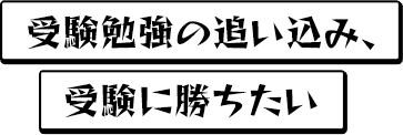 受験勉強の追い込み、受験に勝ちたい